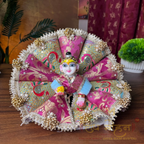 Premium Embriordry Purple & Green Colour Coupy Ladoo Gopal Dress