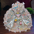 Premium Pista Green Heavy Work Ladoo Gopal Dress With Pagdhi
