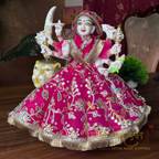 Premium Megenta Pink Embroidery Coupy Lehnga Dress