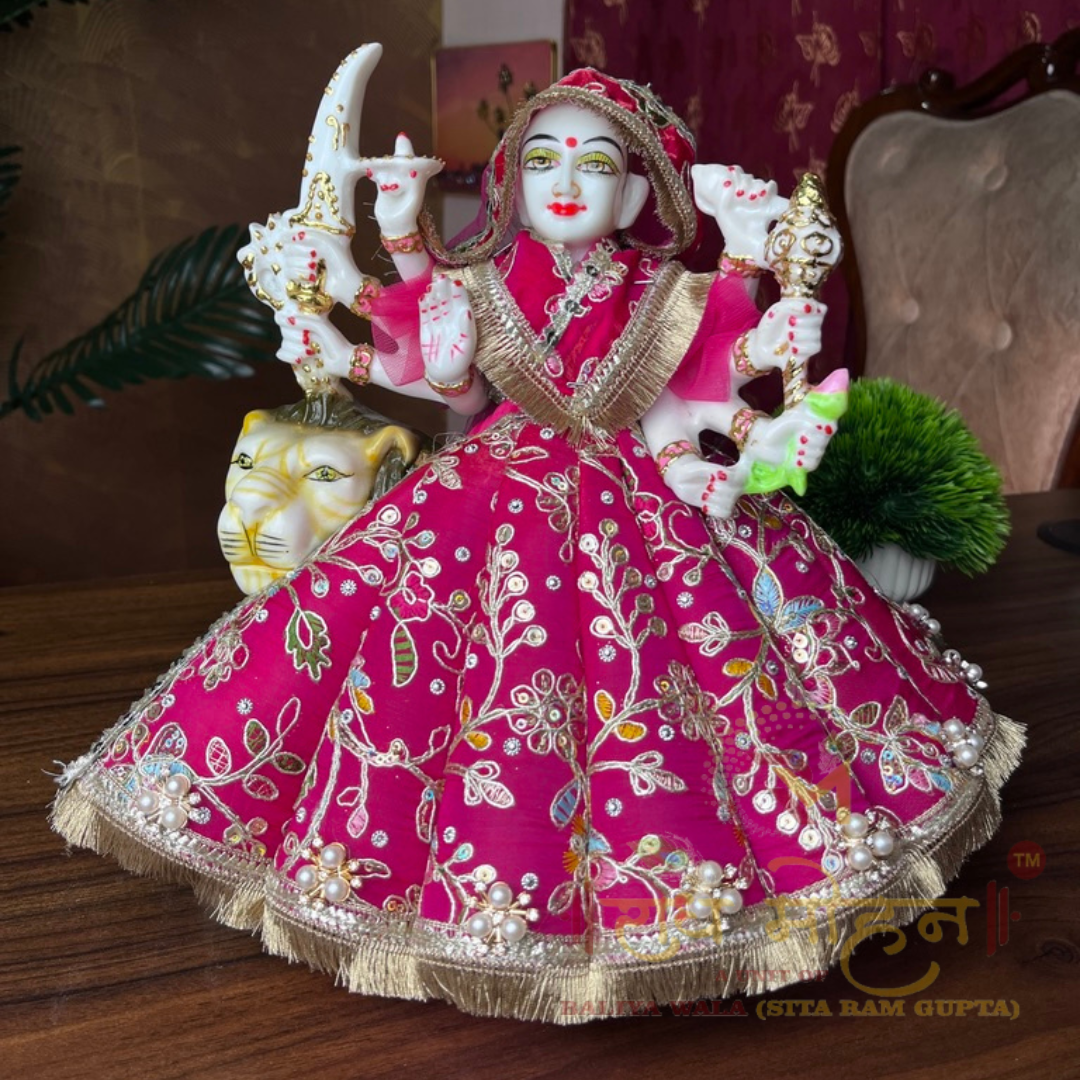 Premium Megenta Pink Embroidery Coupy Lehnga Dress