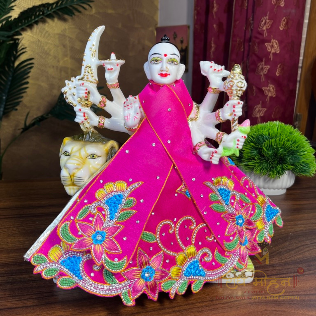 Premium Handwork Megenta Colour Matching Lehenga Patka Set