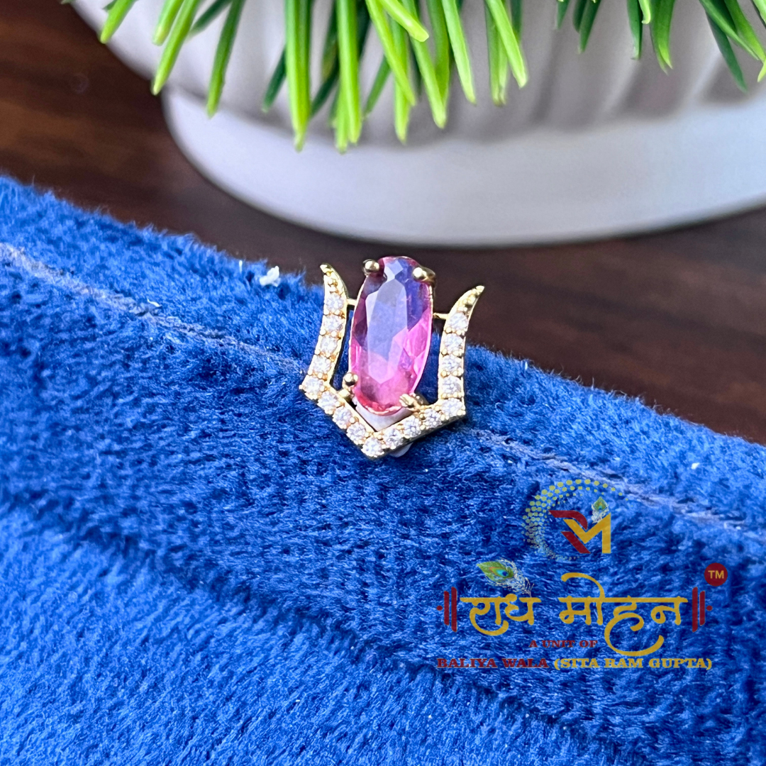 Premium Jarkan (Stone) Kundal In Random Colour