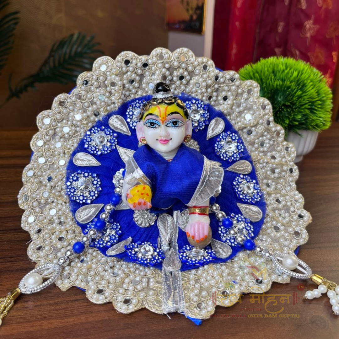 Premium Heavy Royal Blue Colour Matching Ladoo Gopal Dress
