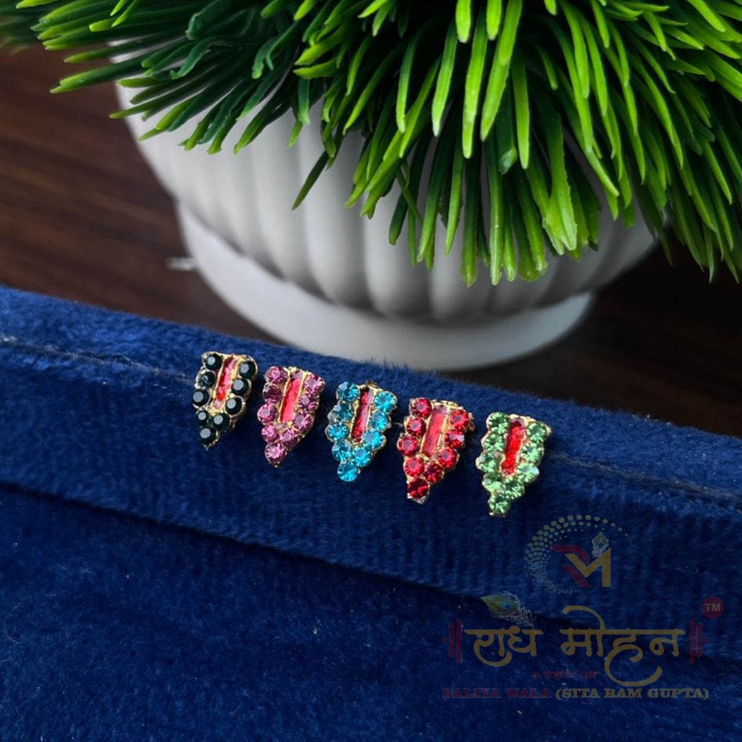 Premium Multicolour Jarkan (Stone) Tilak For Male God In Pack Of 5