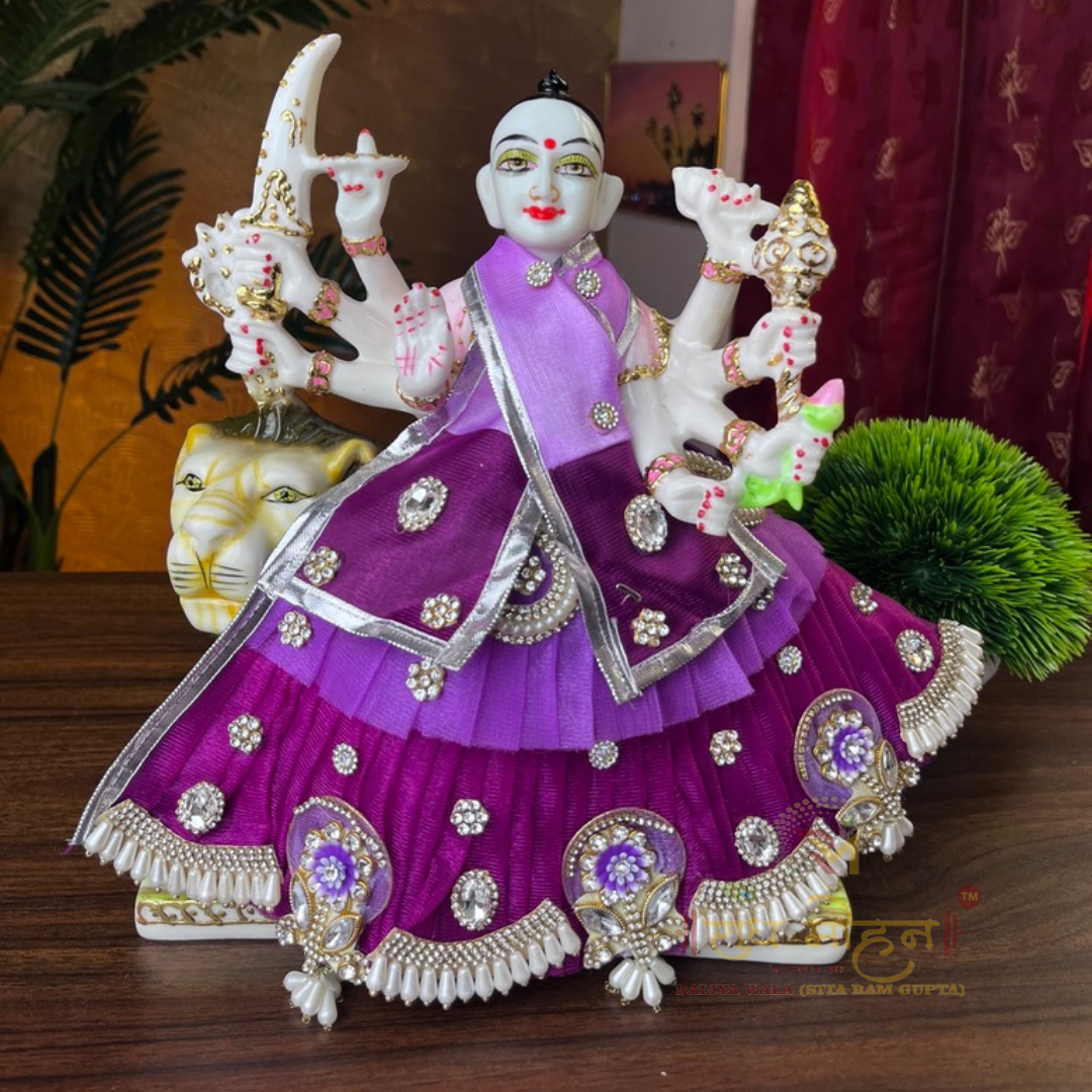 Premium Heavy Purple Colour Matching Lehenga Patka Set