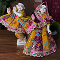 Premium Yellow & Purple Colour Kalli Pattern Radha Krishna Dress