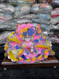 Premium Embriordry Pink & Yellow Colour Coupy Ladoo Gopal Dress