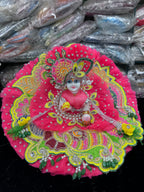 Ladoo Gopal Squence Pink & Yellow Dress